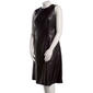 Plus Size Vivid Aura Sleeveless Faux Leather Sheath Dress - image 1