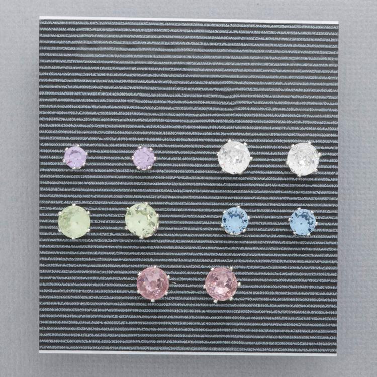 Design Collection 5pk. Multi Color Round Earrings