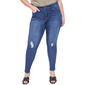 Plus Size Royalty 1 Button 5 Pckt High Rise Basic Jeans - image 1