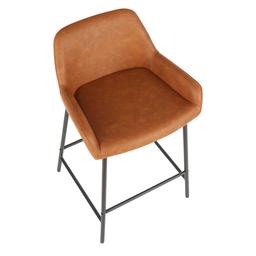 LumiSource Daniella Industrial Counter Stools - Set of 2