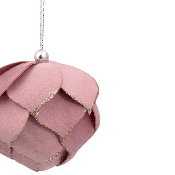 Northlight Seasonal 5in. Pink Flower Petal Christmas Ornament