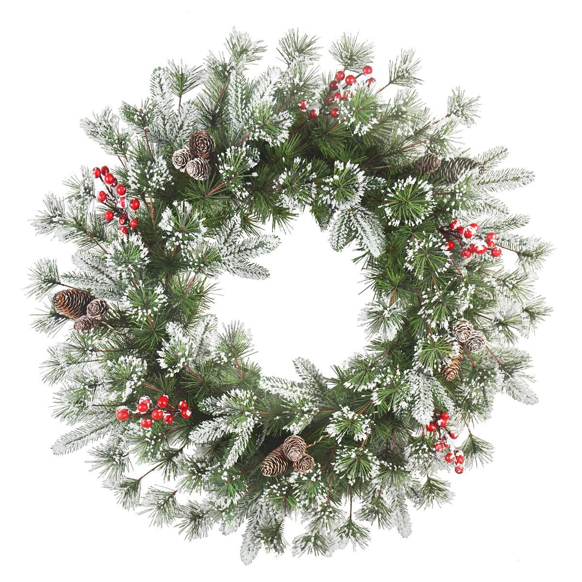 Puleo International 24in. Pre-Lit Artificial Decorated...