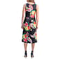 Womens 24/7 Comfort Apparel Floral Sleeveless Midi Dress - image 2