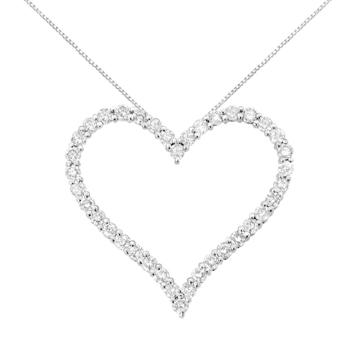 Haus of Brilliance Sterling Silver 3.0ctw. Diamond Heart...