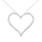 Haus of Brilliance Sterling Silver 3.0ctw. Diamond Heart Pendant - image 1