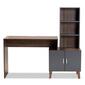 Baxton Studio Jaeger Two-Tone Wood Storage Desk w/ Shelves - image 3