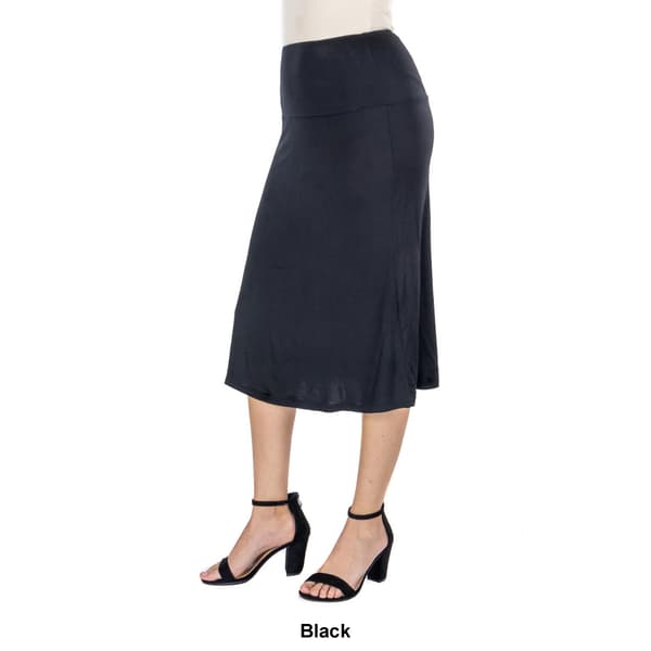 Womens 24/7 Comfort Apparel A-Line Knee Length Skirt