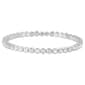 Athra Silver Plated Single Honeycomb Clear Crystal Coil Bracelet - image 1