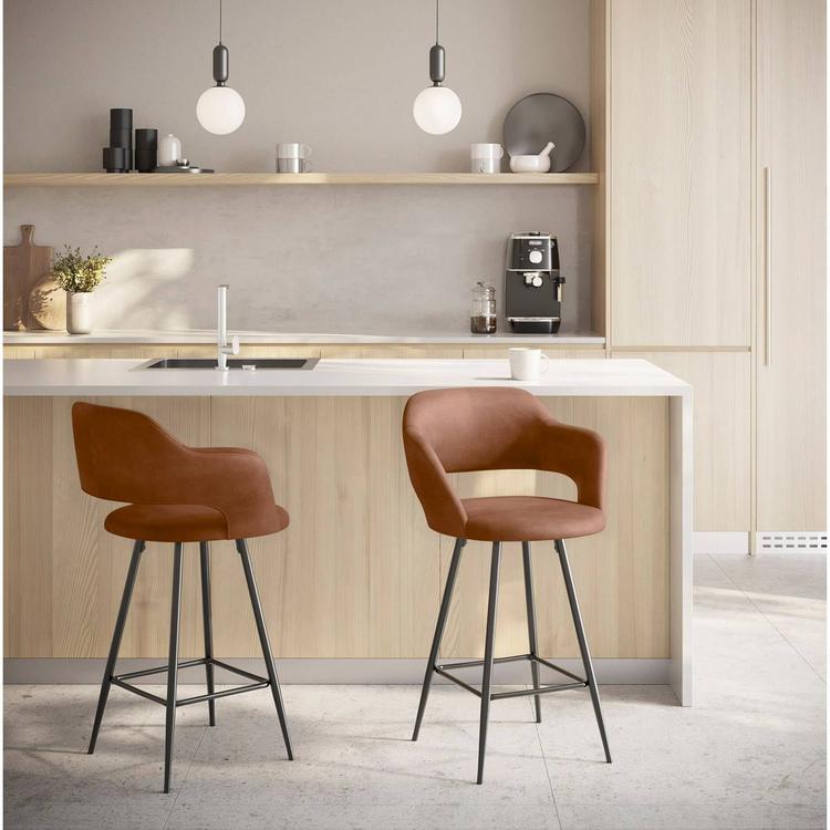 LumiSource Margarite Contemporary Counter Stools - Set of 2