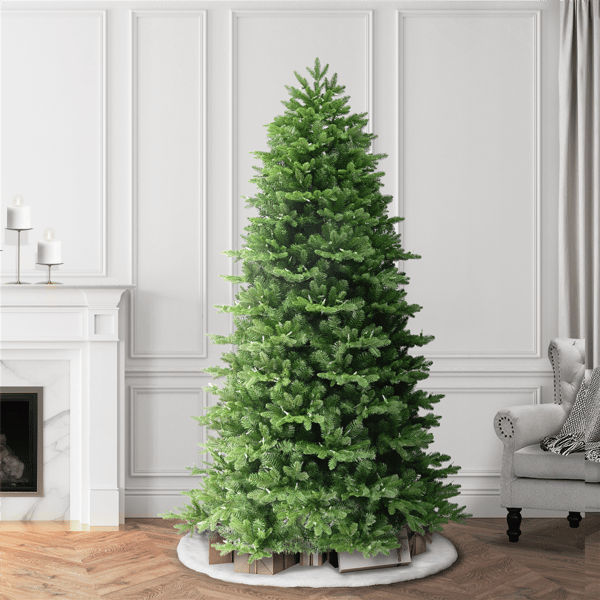 Puleo International 6.5ft. Pre-Lit Slim Noble Fir Christmas Tree
