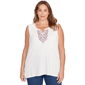 Women''s Ruby Rd. Indigo Go Embellished Solid Knit Tank Top - image 1