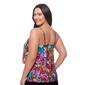 Plus Size American Beach Double Ruffle Flounce Tankini Swim Top - image 2
