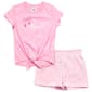 Girls (4-6x) Puma® Cherry Logo Tie Front Tee & Fleece Short Set - image 2