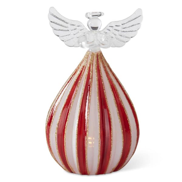 K&K Interiors 6.25 LED Angel Holding Heart with Timer - image 