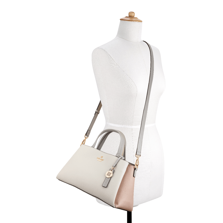 Nine West Luela Solid Satchel - Milk/Multi