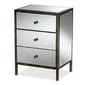 Baxton Studio Nouria 3 Drawer Nightstand Bedside Table - image 4