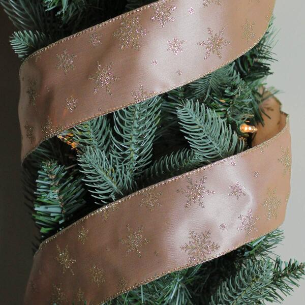 Northlight Seasonal Gold Snowflakes Christmas Wired Craft Ribbon