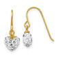 Gold Classics&#40;tm&#41; 14kt. Crystal Heart Dangle Earrings - image 1