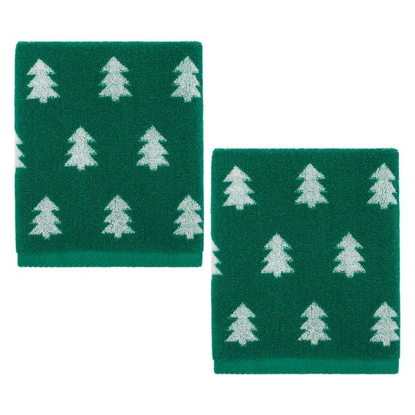 Nicole Miller Festive Pine 2pk. Holiday Hand Towel Set