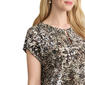 Womens Jones New York Cap Sleeve Abstract Animal Blouse - image 4
