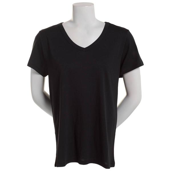 Women Architect® Short Sleeve V-Neck Solid Jersey Tee - image 