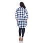 Plus Size White Mark Piper Stretchy Plaid Tunic Shirtdress - image 5