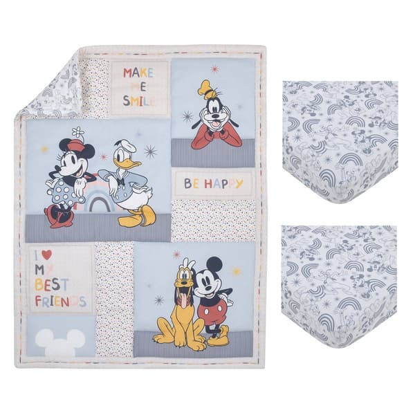 Disney 3pc. Mickey and Friends Mini Crib Bedding Set