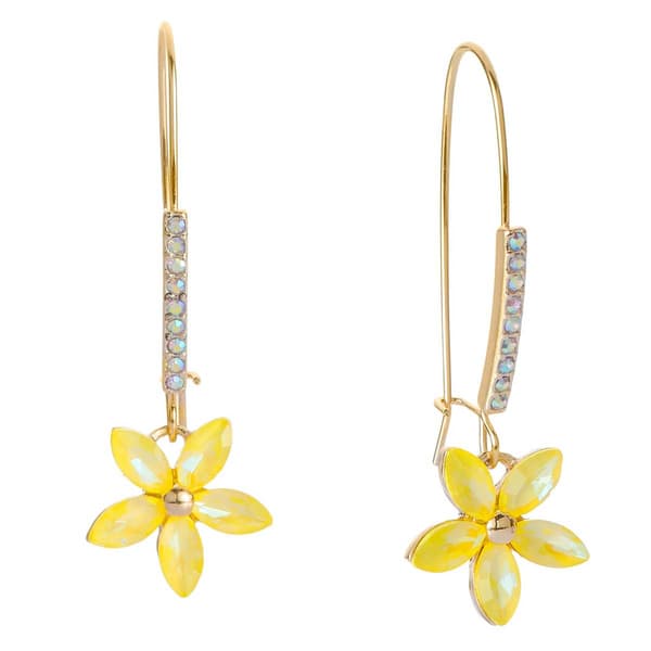Betsey Johnson Garden Glam Daisy Dangle Earrings - image 
