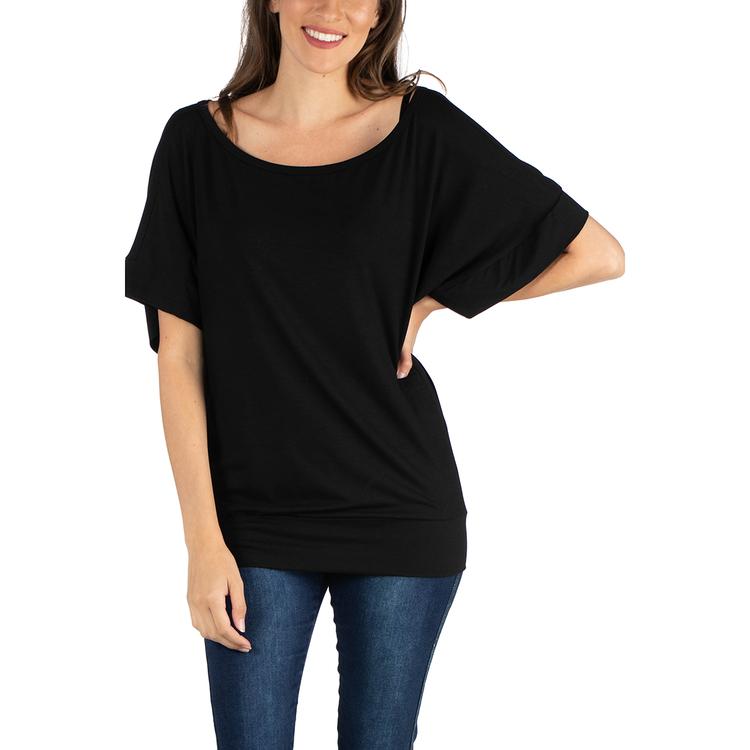 Womens 24/7 Comfort Apparel Loose Fit Dolman Top