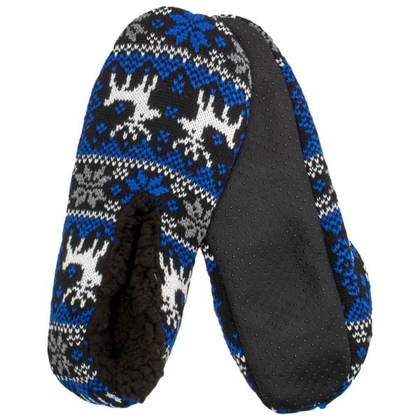 Mens Polar Extreme Fair Isle Slipper Socks - image 