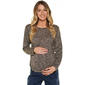 Womens Maternity Times Two Marble Long Sleeve Slide Hacci - image 1