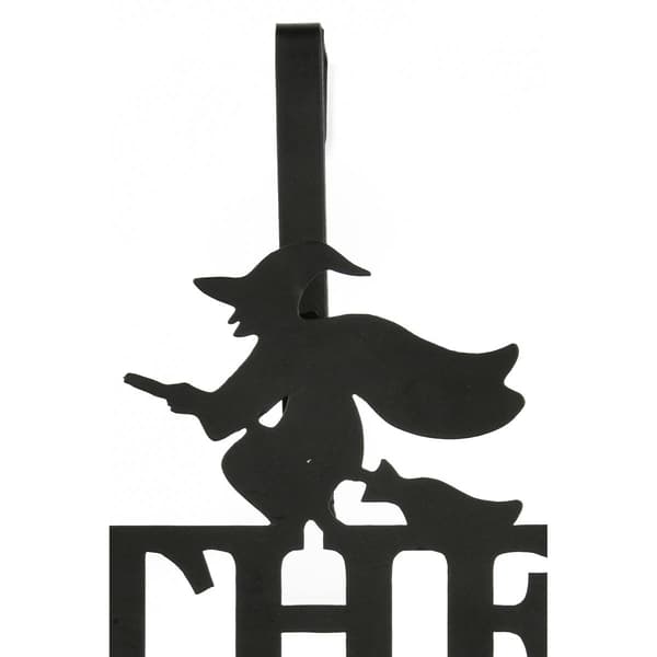 National Tree 18in. Halloween The Witch Is In Wreath Hanger