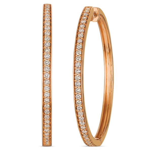 Le Vian(R) 14kt. Strawberry Gold(R) Nude Diamonds(tm) Hoop Earrings - image 