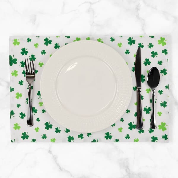 Northlight Seasonal St. Patrick''s Shamrock Placemats - Set of 4