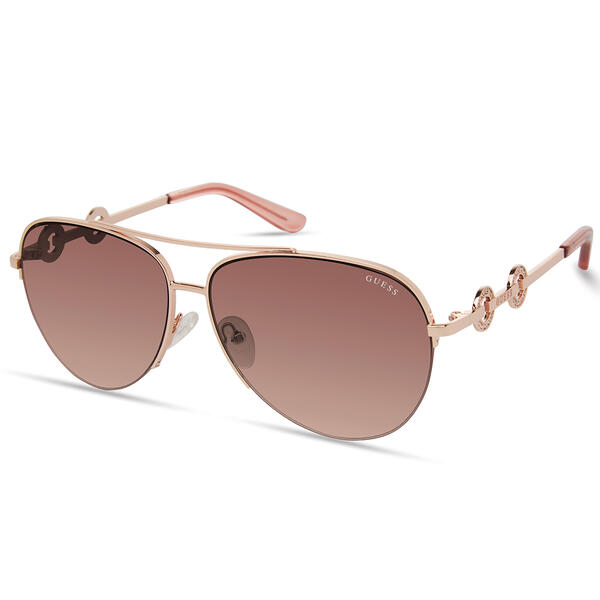 Womens Guess Navigator Metal Sunglasses - Rose Gold - image 