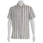 Mens Visitor Vertical Stripe Button Down Shirt - Black/White - image 1