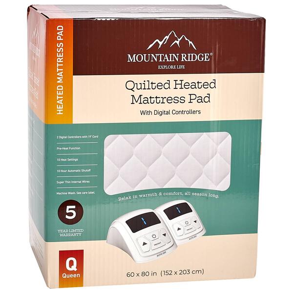 Mountain Ridge&#40;R&#41; Quilted Heated Mattress Pad - image 