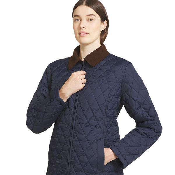 Plus Size LANDS'' END® Corduroy Collar Zip-Front Quilted Jacket