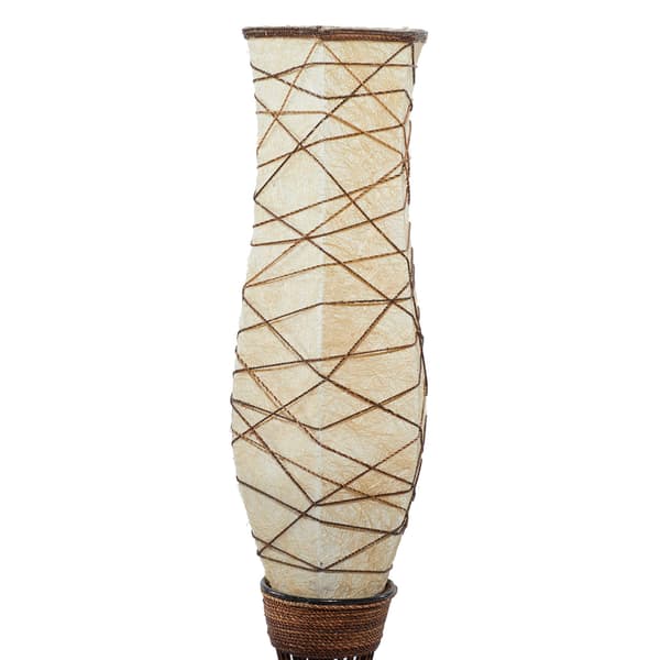 9th & Pike® Brown Bamboo Traditional Floor Lamp