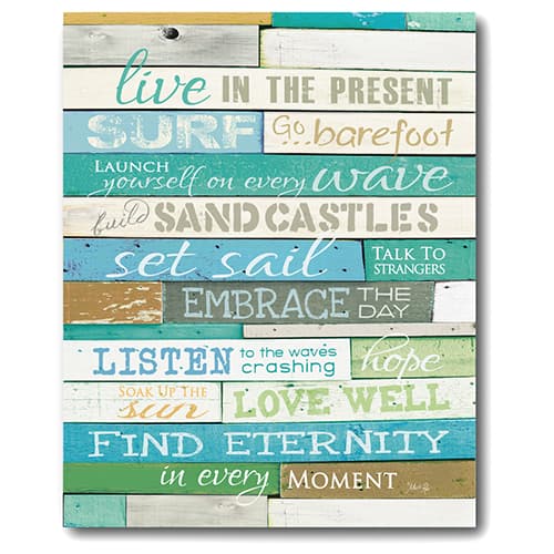 Courtside Market Live in the Present Wall Art