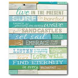 Courtside Market Live in the Present Wall Art