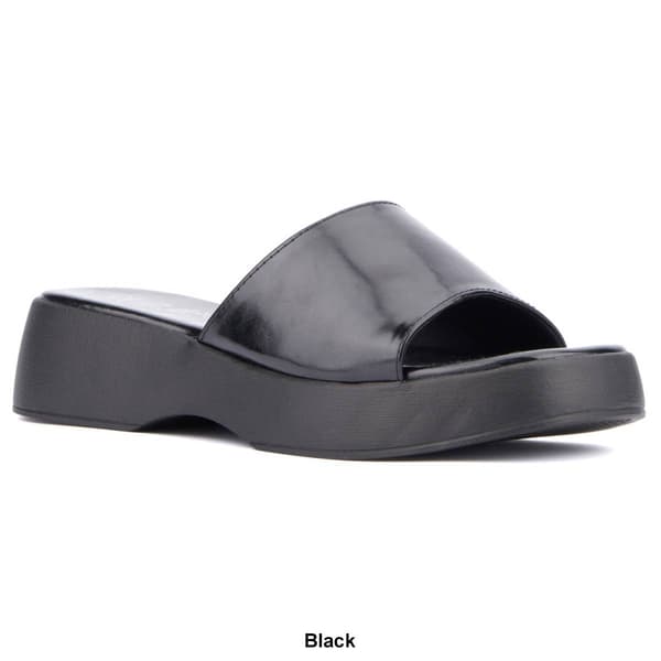 Womens Olivia Miller Ambition Platform Slide Sandals