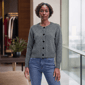 Womens Nanette Lepore Long Sleeve Velvet Button Cardigan - image 2