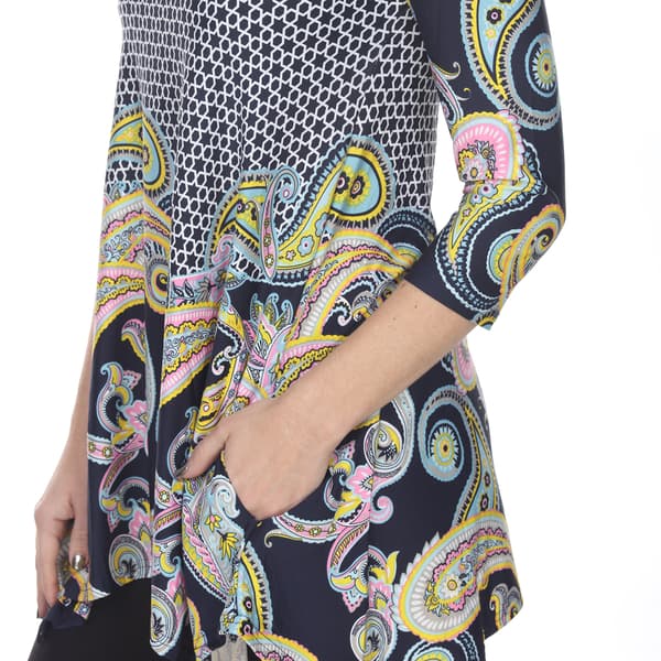 Womens White Mark Teagan Bold Print Tunic