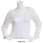 Juniors No Comment Shimmer Open Knit Sweater - image 4