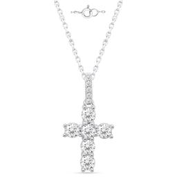 Nova Star® Sterling 1/2ctw. Lab Grown Diamond Cross Pendant