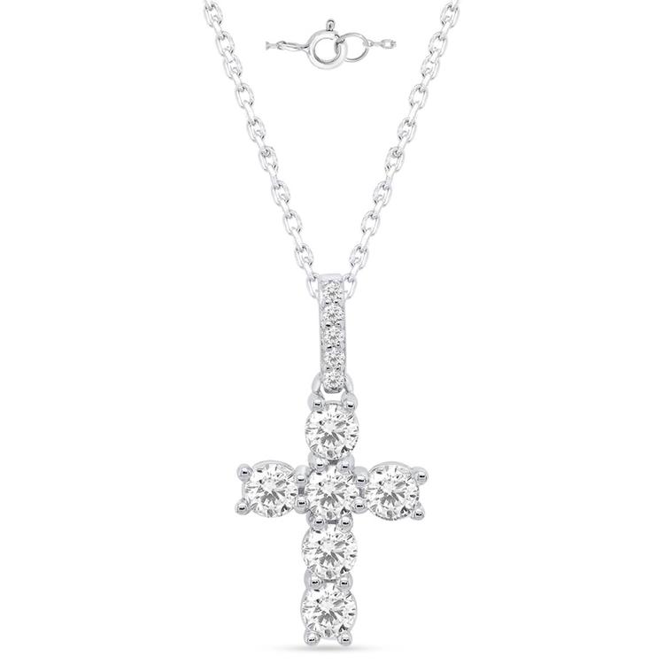 Nova Star® Sterling 1/2ctw. Lab Grown Diamond Cross Pendant
