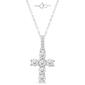 Nova Star® Sterling 1/2ctw. Lab Grown Diamond Cross Pendant - image 2
