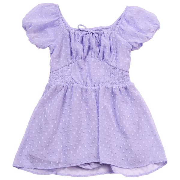 Girls (7-16) Jolie & Joy Clip Dot Puff Sleeve Romper - image 