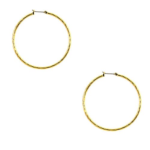 Anne Klein Gold-Tone Hoop Pierced Earrings